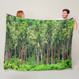RED PALM FLEECEDECKE
