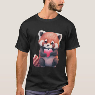 Red Panda Adorable Illustration Coon T-Shirt