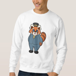 Red Panda als Groom mit Hut Sweatshirt