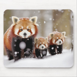 Red Panda Animal Family Wandering Nature Mousepad