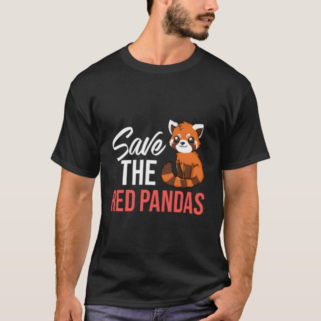 Red Panda Animal Habitat Tail T-Shirt (Vorderseite)