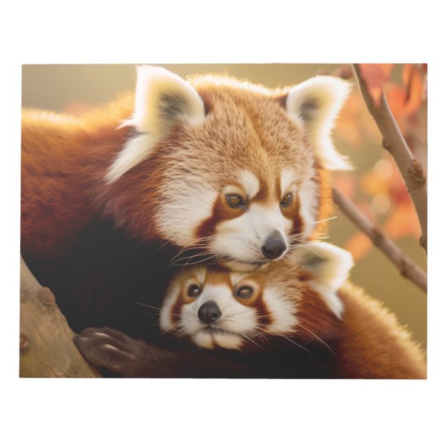 Red Panda Animal Wild Beauty Freedom Wilderness Notizblock (Vorderseite)