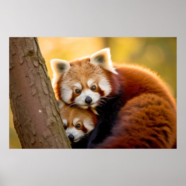 Red Panda Animal Wild Beauty Freedom Wilderness Poster (Vorne)