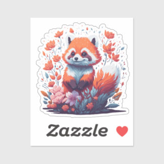 Red Panda Art Aufkleber