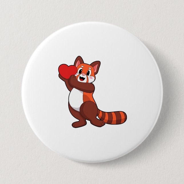 Red panda at Love with Heart.PNG Button (Vorderseite)