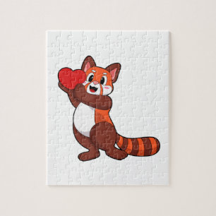 Red panda at Love with Heart.PNG Puzzle
