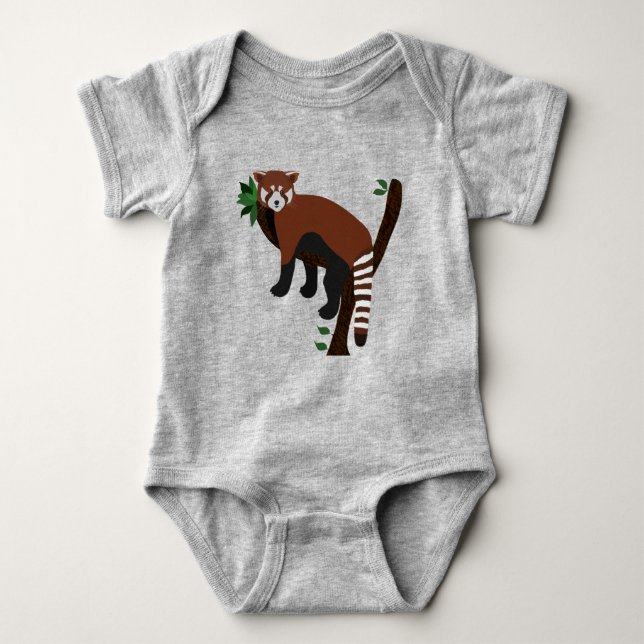 Red Panda Baby Bodysuit Baby Strampler (Vorderseite)