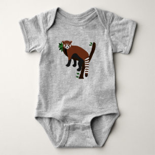 Red Panda Baby Bodysuit Strampler