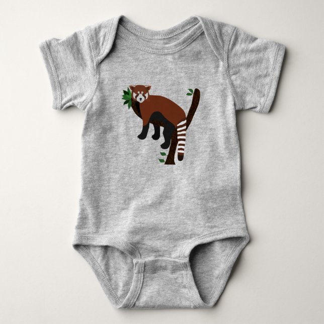 Red Panda Baby Bodysuit Strampler (Vorderseite)