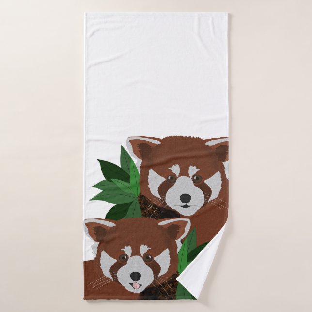 Red Panda Bath Handtuch Badehandtuch (Badehandtuch)