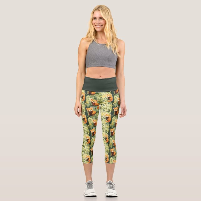 Red Panda Capri Leggings (Vorderseite)