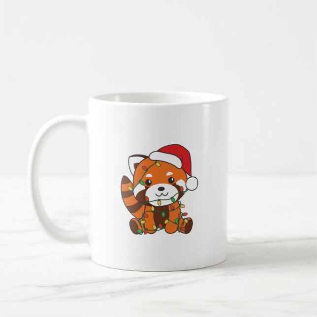 Red Panda Christmas Winter Animals Red Pandas Kaffeetasse (Links)