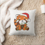 Red Panda Christmas Winter Animals Red Pandas Kissen<br><div class="desc">The Red Panda at Christmas with fairy lights. Funny animals with ohrts and snow for the holidays. In Sweet Christmas Greeting. Red pandas are cute animals and perfect for Christmas.</div>