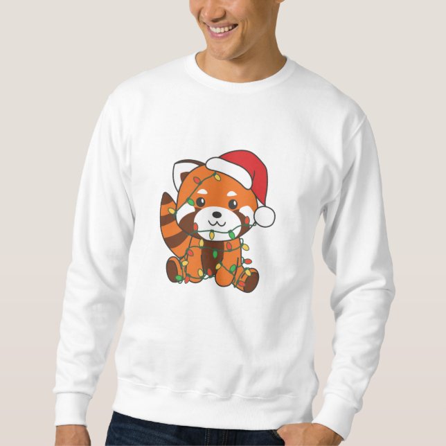 Red Panda Christmas Winter Animals Red Pandas Sweatshirt (Vorderseite)