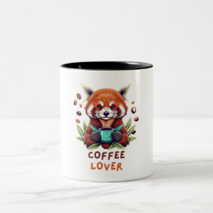 Red Panda Coffee Lover Zweifarbige Tasse