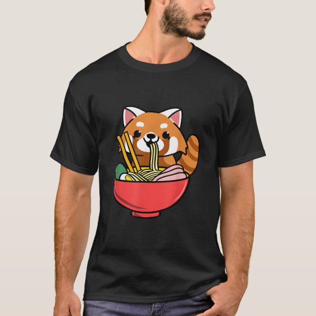 Red Panda Eating Ra T-Shirt (Vorderseite)