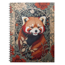Red Panda Elegant William Morris Inspirierte flora