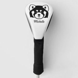 Red panda face golf headcover
