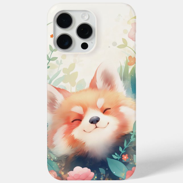 Red Panda Floral Playground Case-Mate iPhone Hülle (Rückseite)