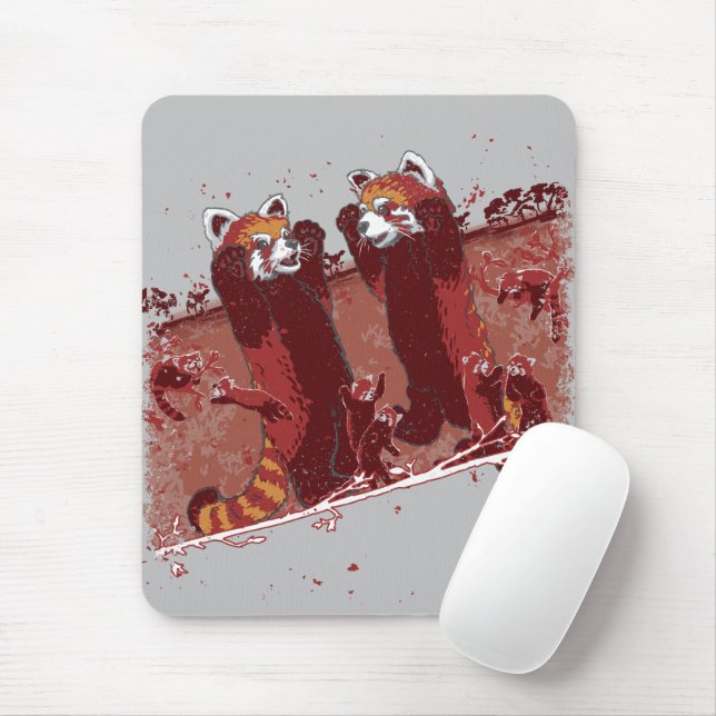 Red Panda Fury Mousepad (Mit Mouse)