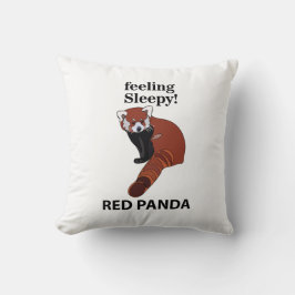 Red Panda Gefühl Sleepy Funny Red Panda Kissen