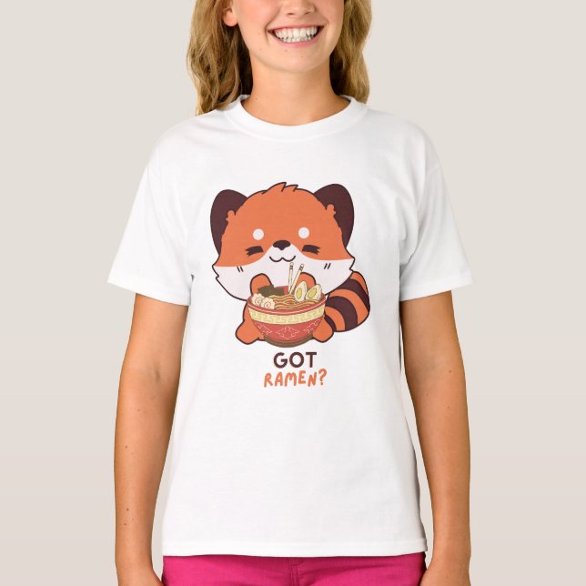 Red Panda: Got Ramen? T-Shirt (Vorderseite)