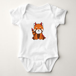 Red Panda Halloween Niedlicher Teufel Hexenkostüm Baby Strampler
