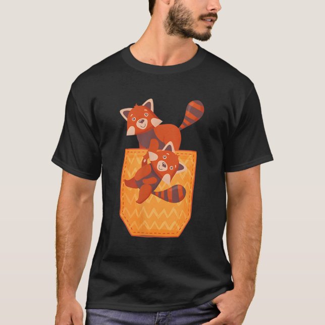 Red Panda Hanging Red Pandas Animal T-Shirt (Vorderseite)