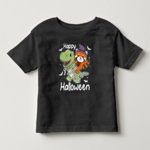 Red Panda Happy Halloween T-rex Mummy Costume Kleinkind T-shirt