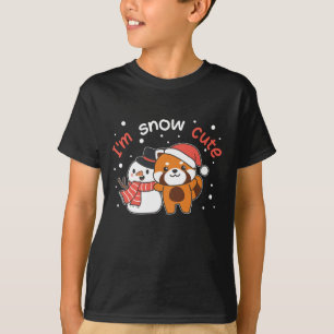 Red Panda I'm Snow Niedlich Snowman Snow Pun T-Shirt