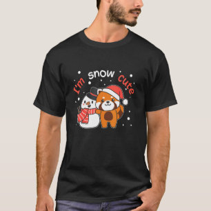 Red Panda I'm Snow Niedlich Snowman Snow Pun T-Shirt