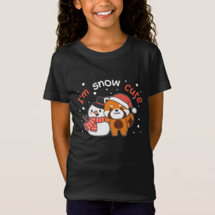 Red Panda I'm Snow Niedlich Snowman Snow Pun T-Shirt