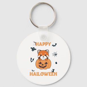 Red Panda in Pumpkin Niedlich Pandas Happy Hallowe Schlüsselanhänger