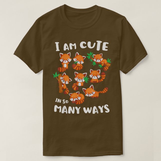 Red Panda ist in so vielen Weisen Niedlich T-Shirt (Design vorne)