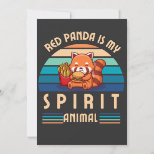 Red Panda ist mein Geiststier Feiertagskarte