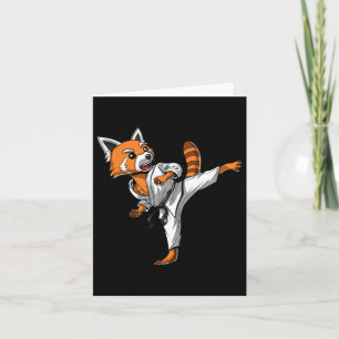 Red Panda Karate Ninja Martial Arts Kickboxing Tae Karte