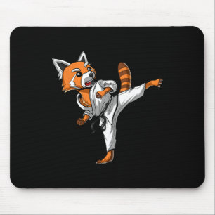 Red Panda Karate Ninja Martial Arts Kickboxing Tae Mousepad