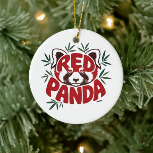 Red Panda Keramik Ornament