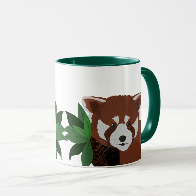Red Panda Keramik Tasse (VorderseiteRechts)