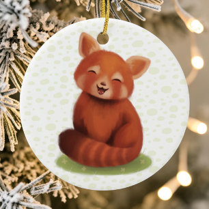 Red Panda Keramikornament