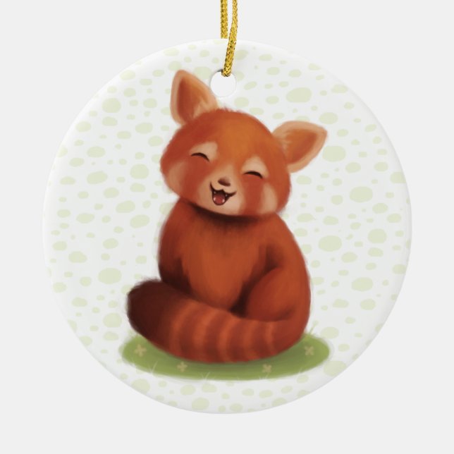 Red Panda Keramikornament (Vorne)