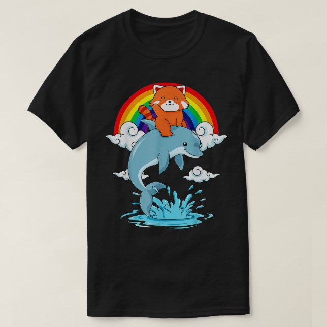 Red Panda Kids Dolphin T-Shirt (Design vorne)