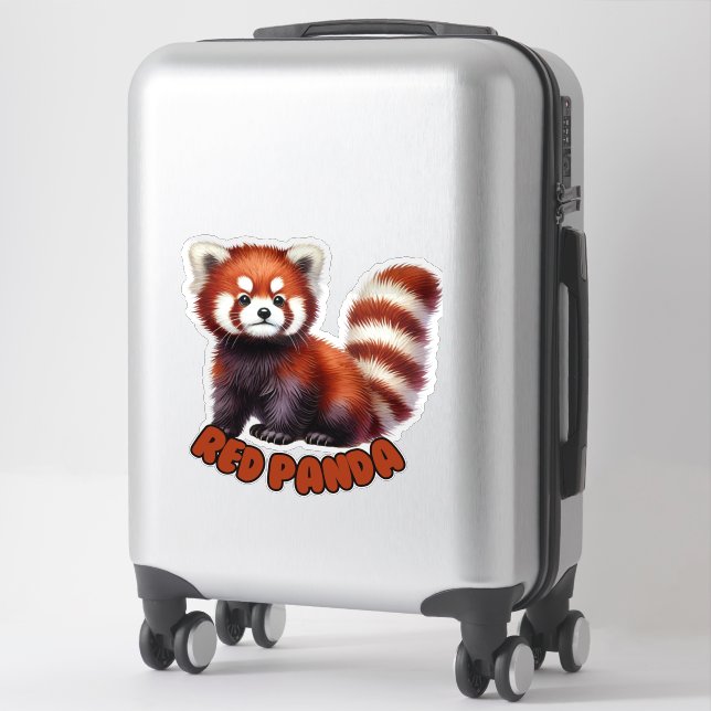 RED PANDA - KINDERZIMMER STICKER (Koffer)
