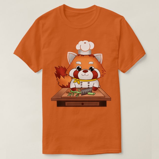 Red Panda Koch T-Shirt (Design vorne)