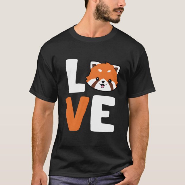 Red Panda Liebe Animal Red Panda T-Shirt (Vorderseite)