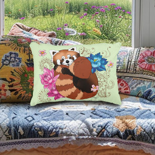 Red Panda Lotus Blume Henna Dekokissen