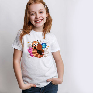 Red Panda Lotus Blume Henna T-Shirt