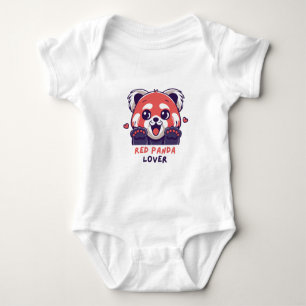 Red Panda Lover Baby Strampler