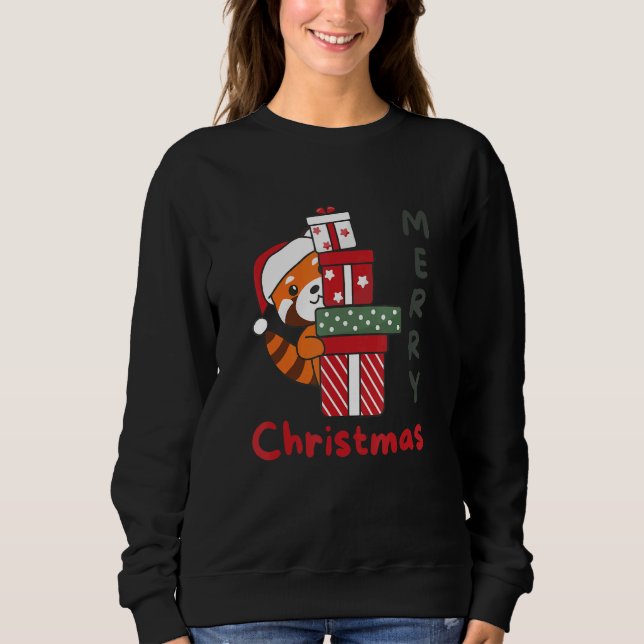 Red Panda Merry Christmas Winter Red Pandas Christ Sweatshirt (Vorderseite)