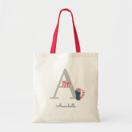 Red Panda Monogram Letter "A Tote Bag" Tragetasche